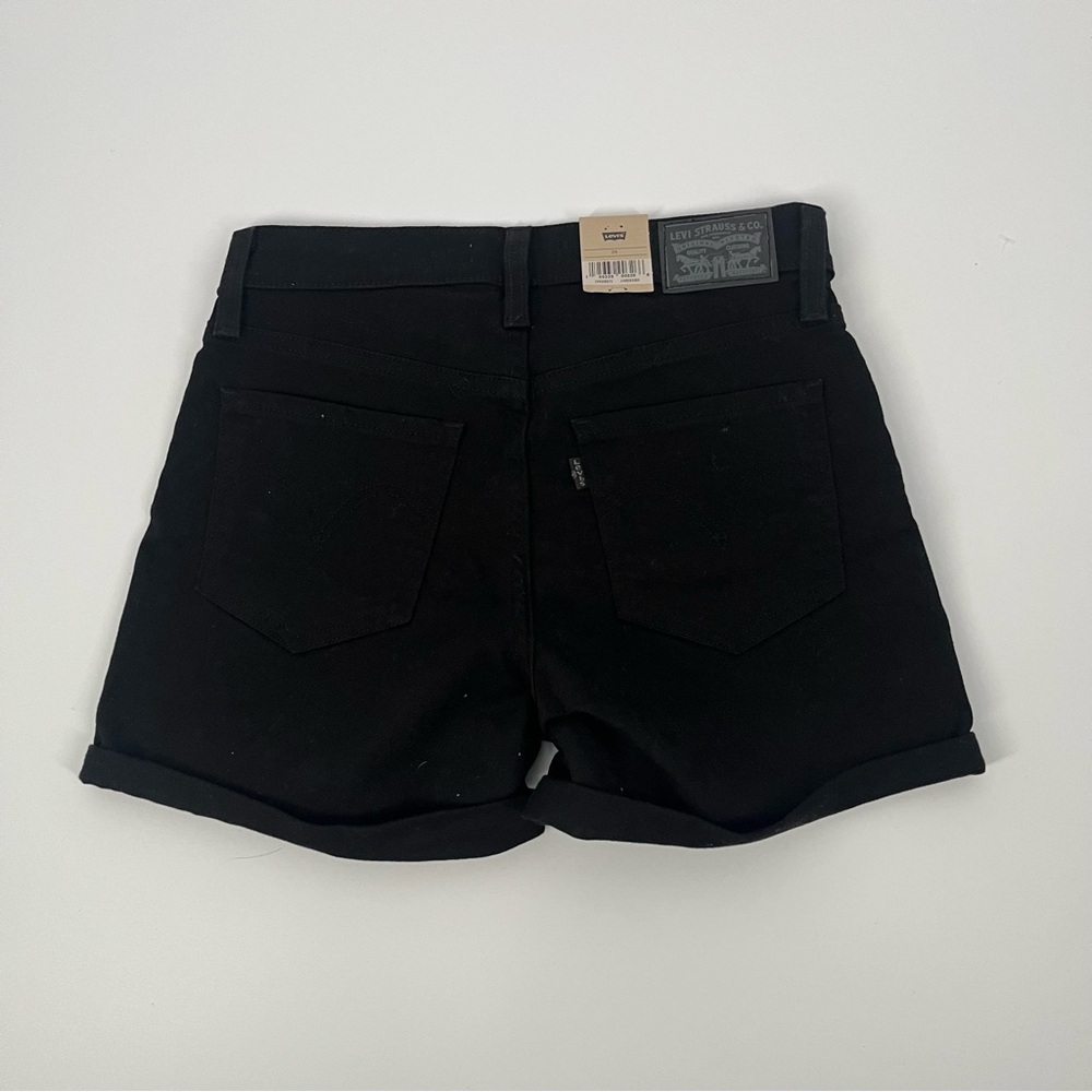 Levi's Mid-Length Shorts Mid Rise Black Denim Shorts 26 - Picture 6 of 11
